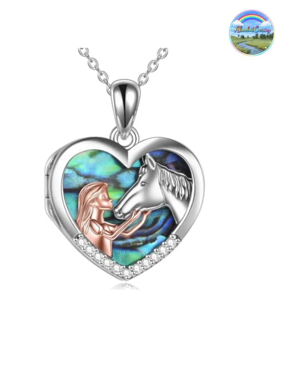 925 Sterling Silver Horse Pendant Necklace Women Gift